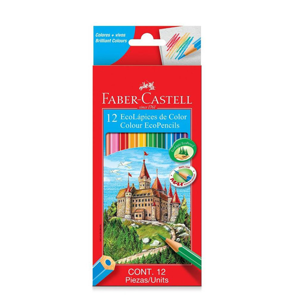 Lápices largo 12 colores Faber Castell